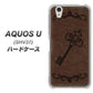 au アクオス U SHV37 高画質仕上げ 背面印刷 ハードケース【EK824  レザー風アンティークキー】