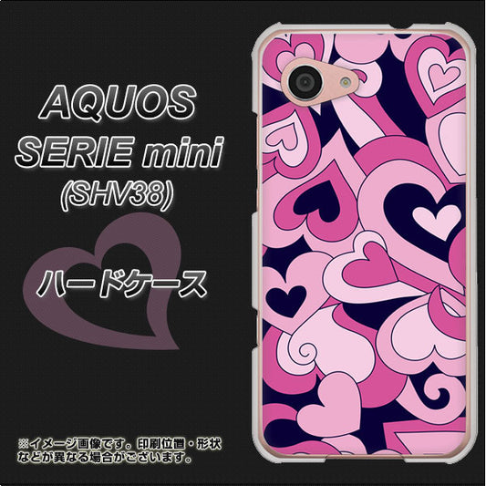 au アクオス セリエ ミニ SHV38 高画質仕上げ 背面印刷 ハードケース【223 ハートの調べ】