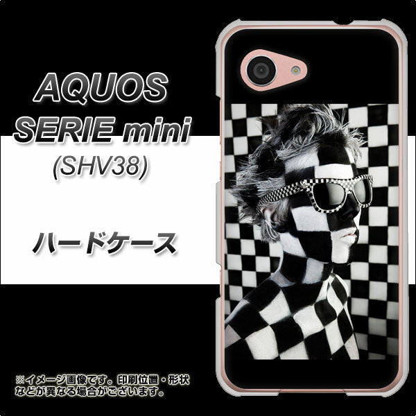 au アクオス セリエ ミニ SHV38 高画質仕上げ 背面印刷 ハードケース【357 bk&wh】
