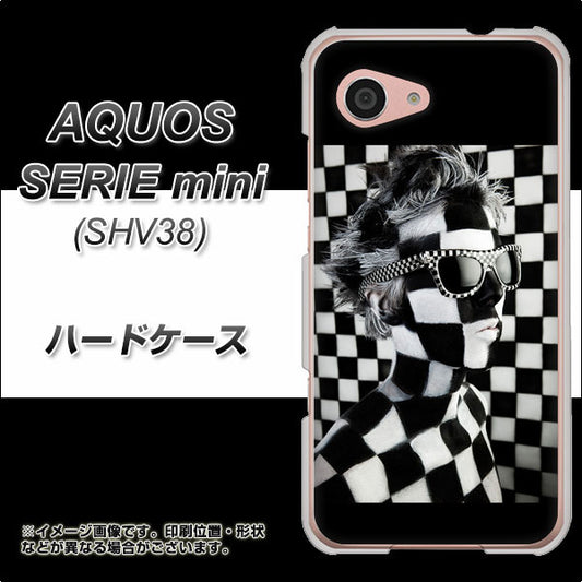 au アクオス セリエ ミニ SHV38 高画質仕上げ 背面印刷 ハードケース【357 bk&wh】