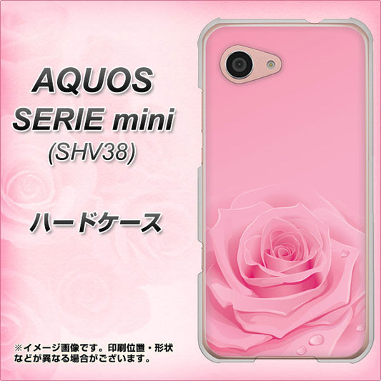 au アクオス セリエ ミニ SHV38 高画質仕上げ 背面印刷 ハードケース【401 ピンクのバラ】