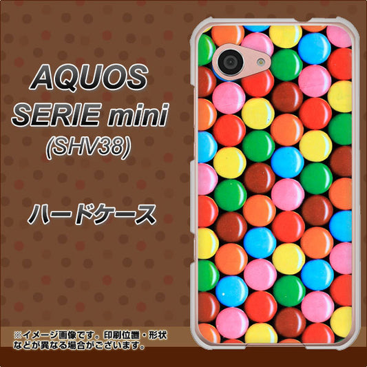 au アクオス セリエ ミニ SHV38 高画質仕上げ 背面印刷 ハードケース【448 マーブルチョコ】
