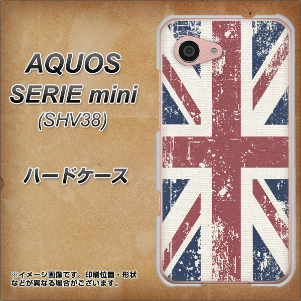 au アクオス セリエ ミニ SHV38 高画質仕上げ 背面印刷 ハードケース【506 ユニオンジャック ビンテージ】
