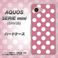 au アクオス セリエ ミニ SHV38 高画質仕上げ 背面印刷 ハードケース【1355 シンプルビッグ白薄ピンク】