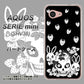 au アクオス セリエ ミニ SHV38 高画質仕上げ 背面印刷 ハードケース【AG837 苺兎（黒）】
