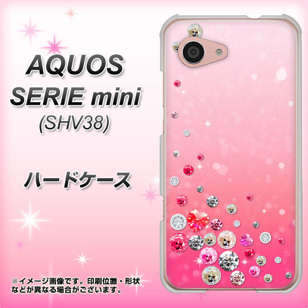 au アクオス セリエ ミニ SHV38 高画質仕上げ 背面印刷 ハードケース【SC822 スワロデコ風プリント】