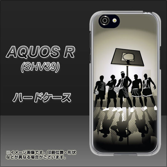 au アクオスR SHV39 高画質仕上げ 背面印刷 ハードケース【389 クールバスケ】