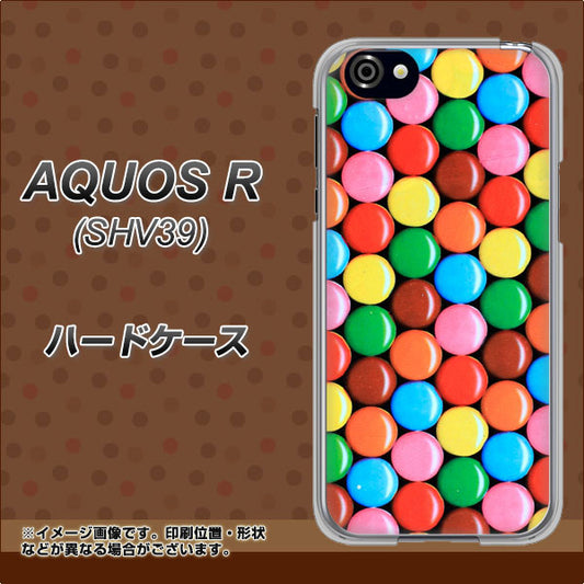 au アクオスR SHV39 高画質仕上げ 背面印刷 ハードケース【448 マーブルチョコ】