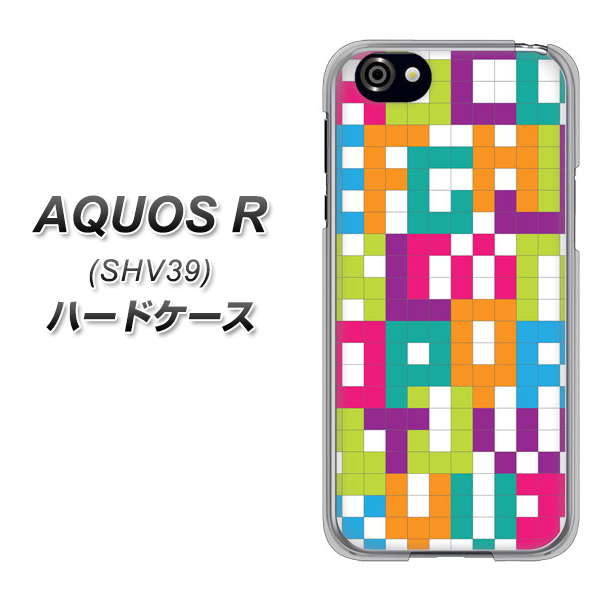 au アクオスR SHV39 高画質仕上げ 背面印刷 ハードケース【IB916  ブロックアルファベット】