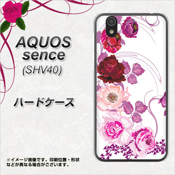 au アクオス センス SHV40 高画質仕上げ 背面印刷 ハードケース【116 ６月のバラ】