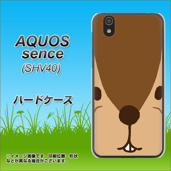 au アクオス センス SHV40 高画質仕上げ 背面印刷 ハードケース【349 りす】