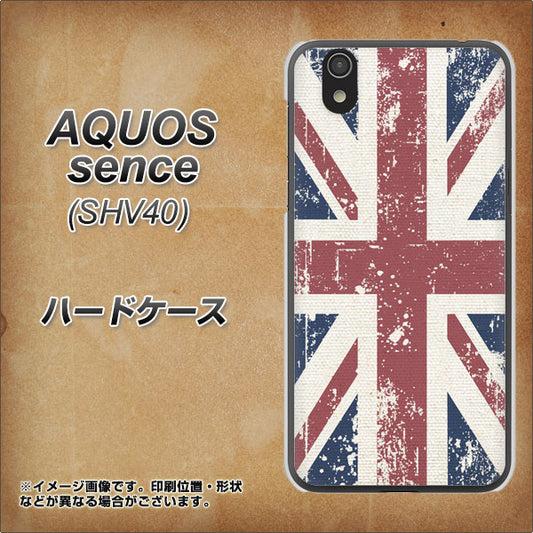 au アクオス センス SHV40 高画質仕上げ 背面印刷 ハードケース【506 ユニオンジャック ビンテージ】
