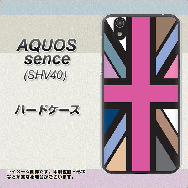 au アクオス センス SHV40 高画質仕上げ 背面印刷 ハードケース【507 ユニオンジャック デスカラー】