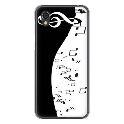 AQUOS sense2 SHV43 au 高画質仕上げ 背面印刷 ハードケース 音符