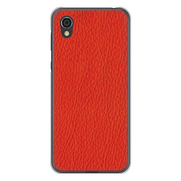 AQUOS sense2 SHV43 au 高画質仕上げ 背面印刷 ハードケース 【EK852 レザー風レッド】
