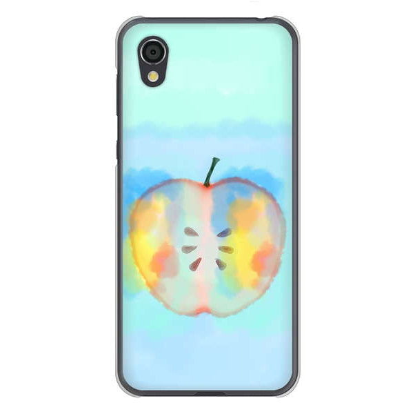 AQUOS sense2 SHV43 au 高画質仕上げ 背面印刷 ハードケース 【YJ181 りんご 水彩181】