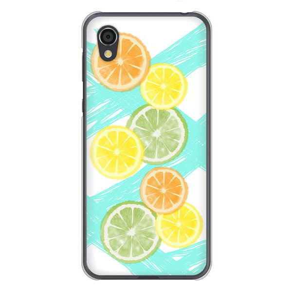 AQUOS sense2 SHV43 au 高画質仕上げ 背面印刷 ハードケース 【YJ183 オレンジライム】