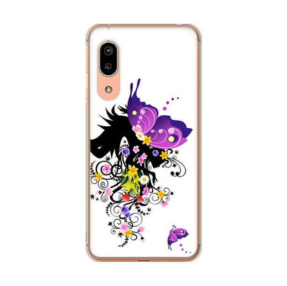 AQUOS sense3 SHV45 au 高画質仕上げ 背面印刷 ハードケース バタフライ