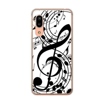 AQUOS sense3 SHV45 au 高画質仕上げ 背面印刷 ハードケース 音符