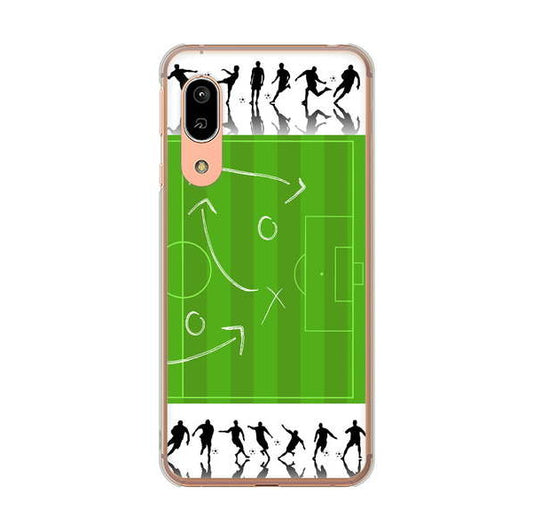 AQUOS sense3 SHV45 au 高画質仕上げ 背面印刷 ハードケース 【304 サッカー戦略ボード】