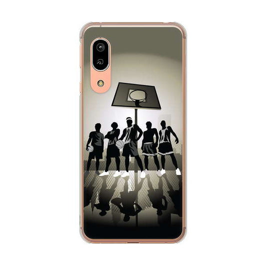 AQUOS sense3 SHV45 au 高画質仕上げ 背面印刷 ハードケース 【389 クールバスケ】
