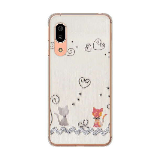 AQUOS sense3 SHV45 au 高画質仕上げ 背面印刷 ハードケース クラフト写真ネコ