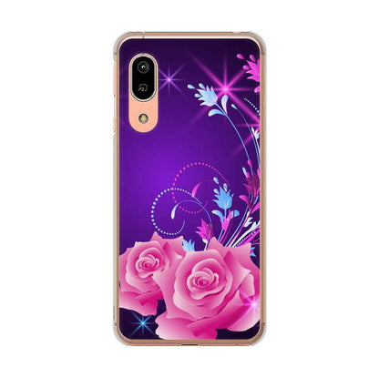 AQUOS sense3 SHV45 au 高画質仕上げ 背面印刷 ハードケース ロマンチックなバラ