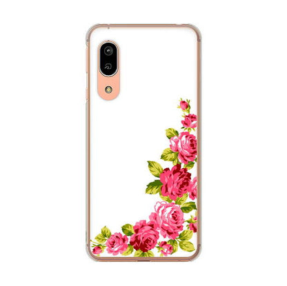 AQUOS sense3 SHV45 au 高画質仕上げ 背面印刷 ハードケース ロマンチックなバラ