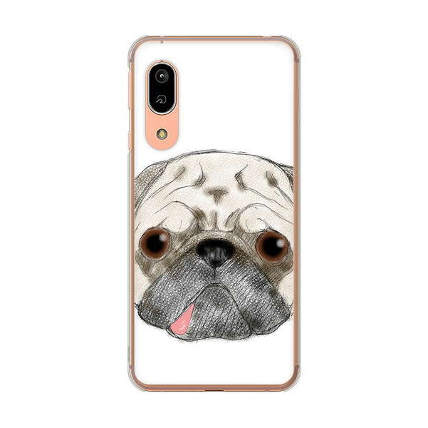 AQUOS sense3 SHV45 au 高画質仕上げ 背面印刷 ハードケース パグ