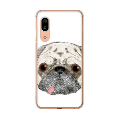 AQUOS sense3 SHV45 au 高画質仕上げ 背面印刷 ハードケース パグ