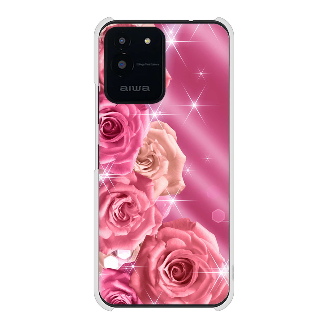 aiwa JA2-SMP0601 高画質仕上げ 背面印刷 ハードケース 【1182 ピンクの薔薇に誘われて】