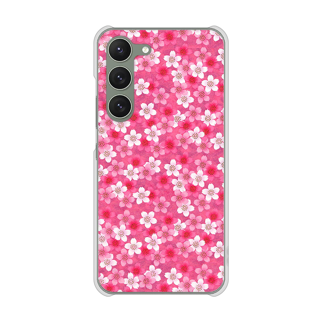 Galaxy S23 SM-S911C 楽天モバイル 高画質仕上げ 背面印刷 ハードケース【065 さくら】