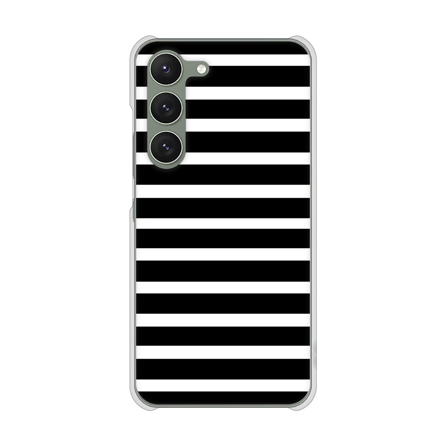 Galaxy S23 SM-S911C 楽天モバイル 高画質仕上げ 背面印刷 ハードケース【330 サイドボーダーブラック】
