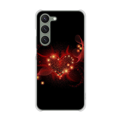 Galaxy S23 SM-S911C 楽天モバイル 高画質仕上げ 背面印刷 ハードケースきらめきハート
