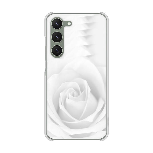 Galaxy S23 SM-S911C 楽天モバイル 高画質仕上げ 背面印刷 ハードケース【402 ホワイトＲｏｓｅ】
