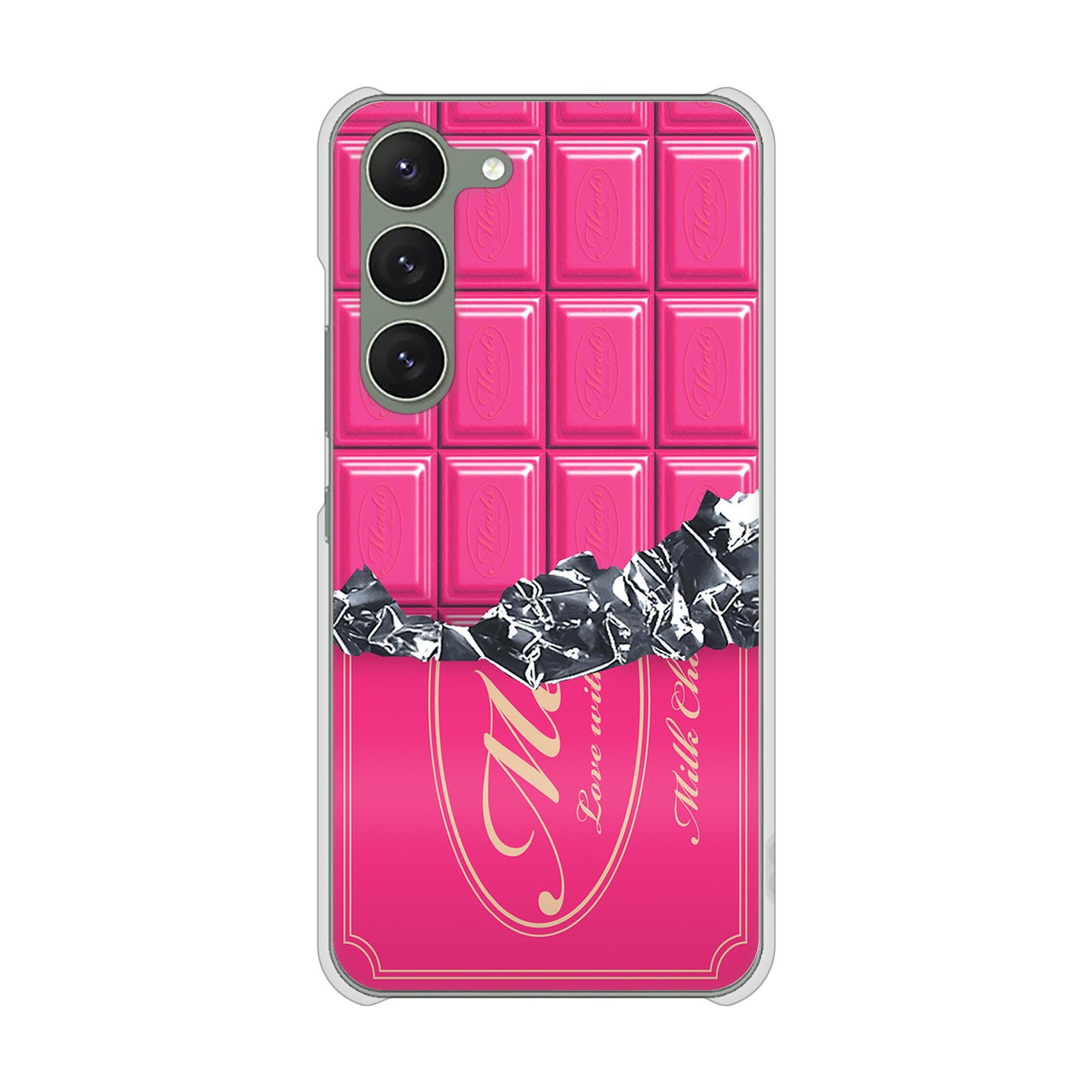Galaxy S23 SM-S911C 楽天モバイル 高画質仕上げ 背面印刷 ハードケース板チョコ