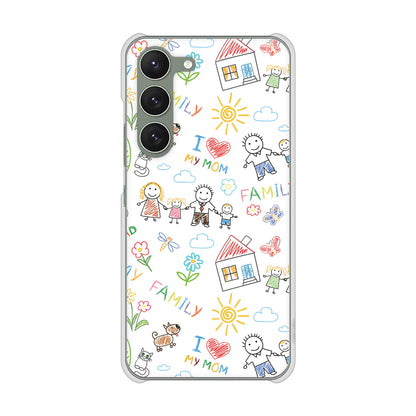 Galaxy S23 SM-S911C 楽天モバイル 高画質仕上げ 背面印刷 ハードケースカップル＆ファミリー