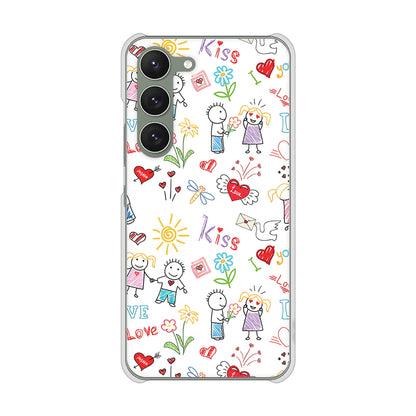 Galaxy S23 SM-S911C 楽天モバイル 高画質仕上げ 背面印刷 ハードケースカップル＆ファミリー