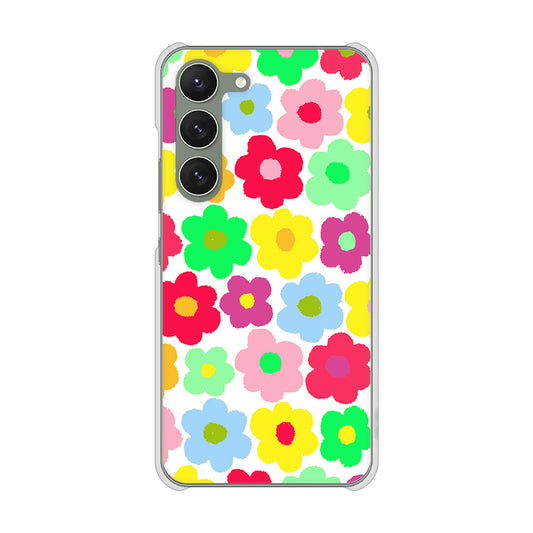 Galaxy S23 SM-S911C 楽天モバイル 高画質仕上げ 背面印刷 ハードケースルーズフラワー