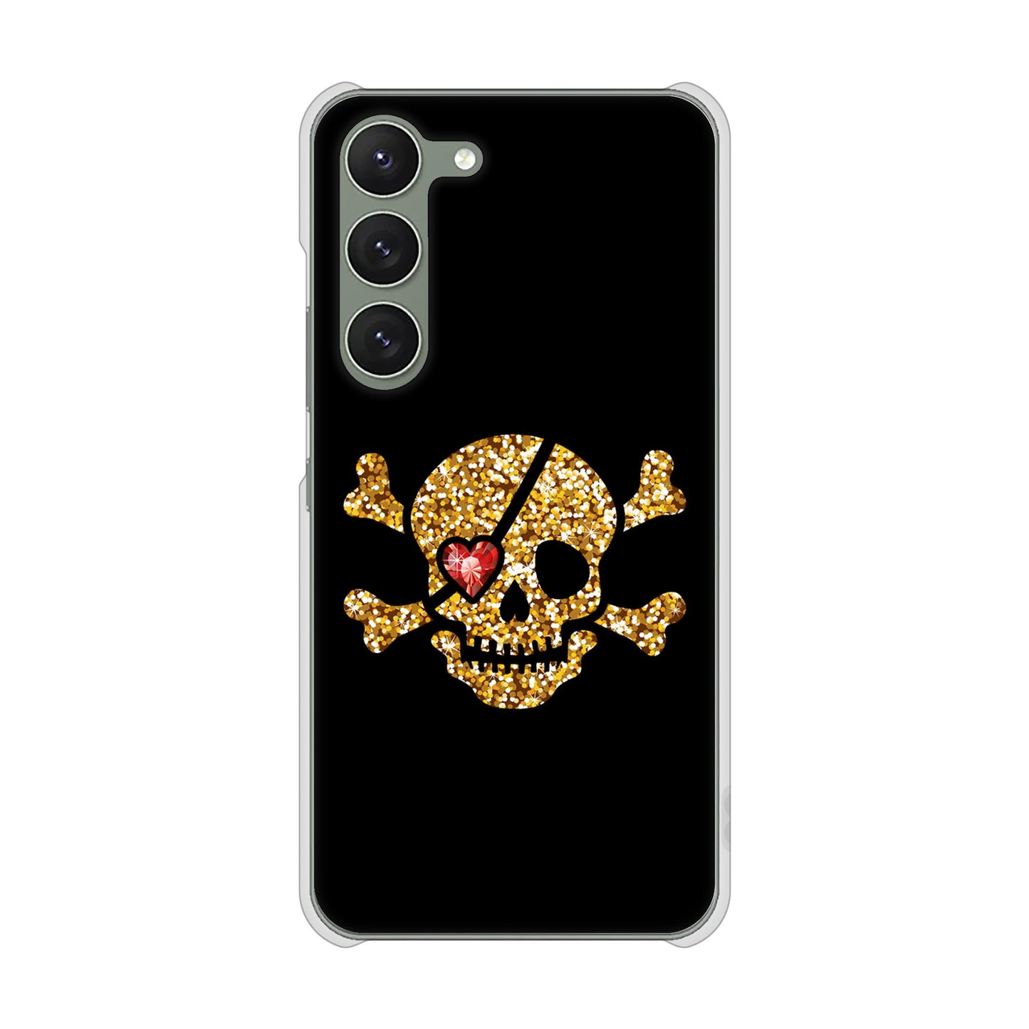 Galaxy S23 SM-S911C 楽天モバイル 高画質仕上げ 背面印刷 ハードケース【1082 海賊ドクロ】