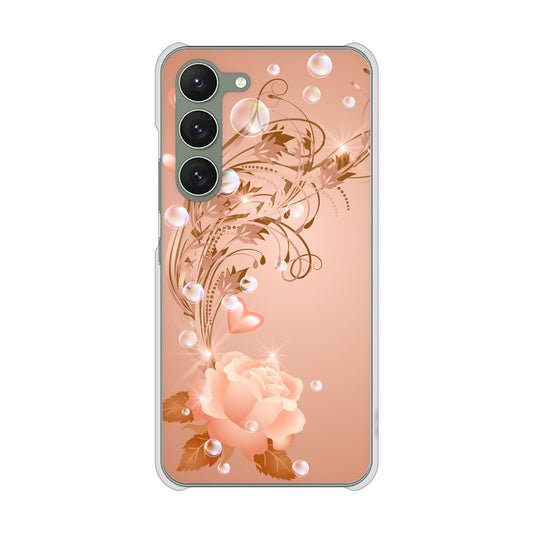 Galaxy S23 SM-S911C 楽天モバイル 高画質仕上げ 背面印刷 ハードケース【1178 ラブリーローズ】