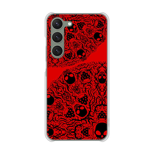 Galaxy S23 SM-S911C 楽天モバイル 高画質仕上げ 背面印刷 ハードケース苺骸骨曼荼羅