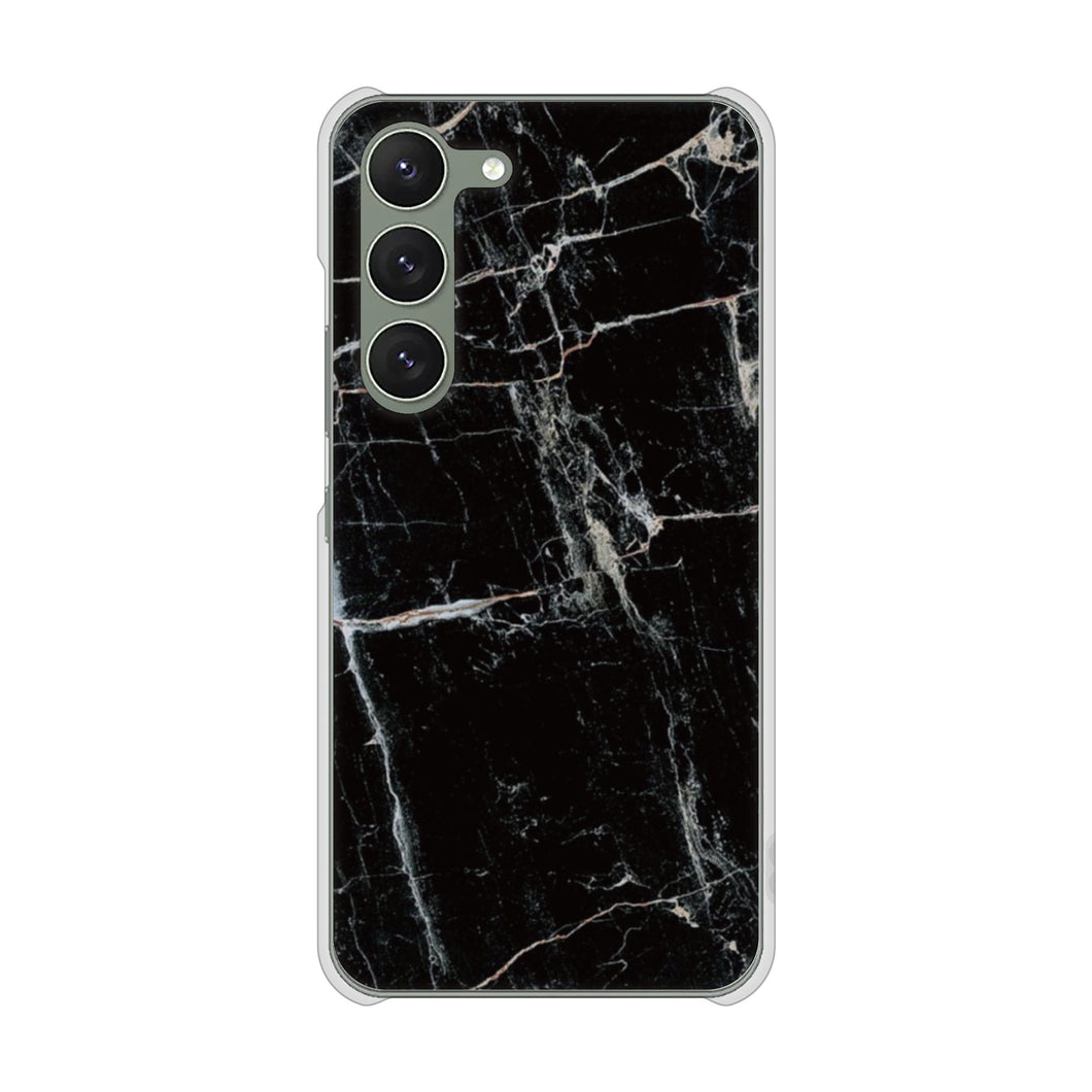 Galaxy S23 SM-S911C 楽天モバイル 高画質仕上げ 背面印刷 ハードケース大理石BK