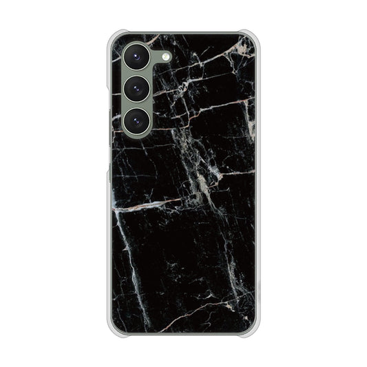 Galaxy S23 SM-S911C 楽天モバイル 高画質仕上げ 背面印刷 ハードケース大理石BK