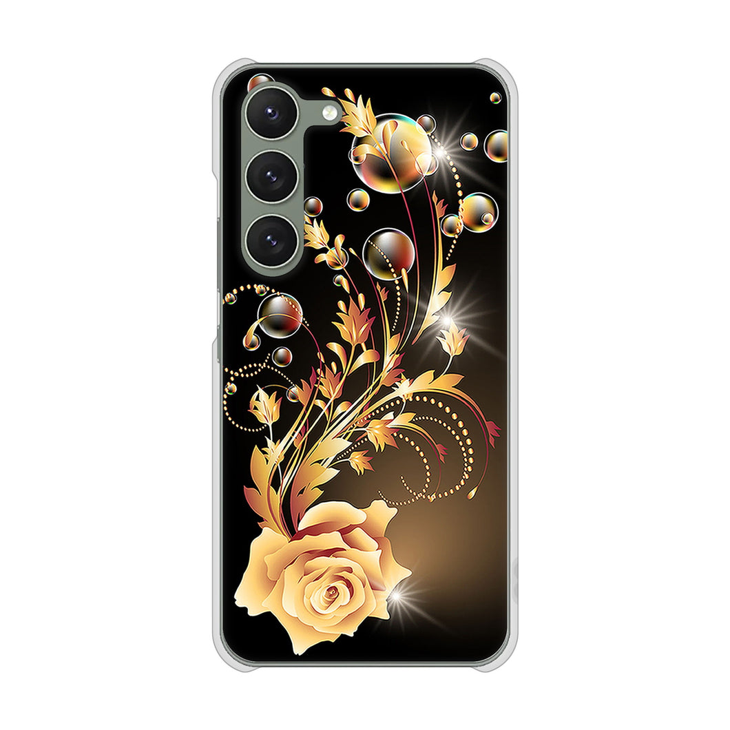 Galaxy S23 SM-S911C 楽天モバイル 高画質仕上げ 背面印刷 ハードケース【VA823 気高きバラ】