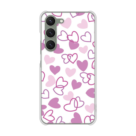 Galaxy S23 SM-S911C 楽天モバイル 高画質仕上げ 背面印刷 ハードケースハートがいっぱい