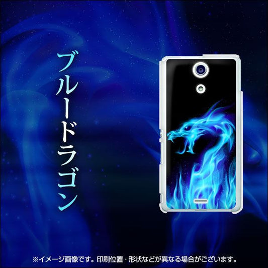 docomo エクスペリアA（エース）SO-04E 高画質仕上げ 背面印刷 ハードケース【617 ブルードラゴン】