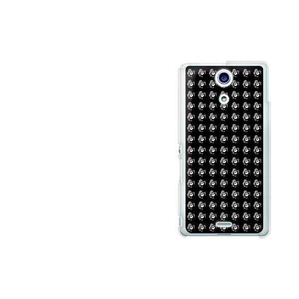 docomo エクスペリアA（エース）SO-04E 高画質仕上げ 背面印刷 ハードケース【787 シンプル柄BKローズBK】