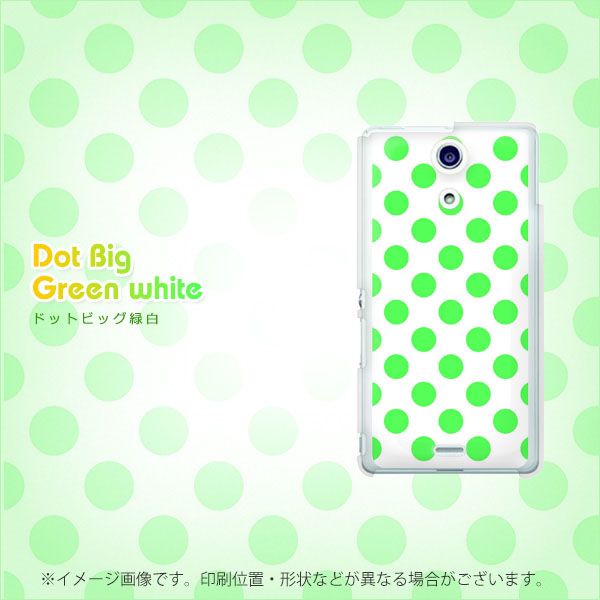 docomo エクスペリアA（エース）SO-04E 高画質仕上げ 背面印刷 ハードケース【1358 シンプルビッグ緑白】