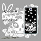 docomo エクスペリアA（エース）SO-04E 高画質仕上げ 背面印刷 ハードケース【AG837 苺兎（黒）】